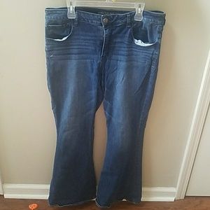 AE hi rise artist flare jeans